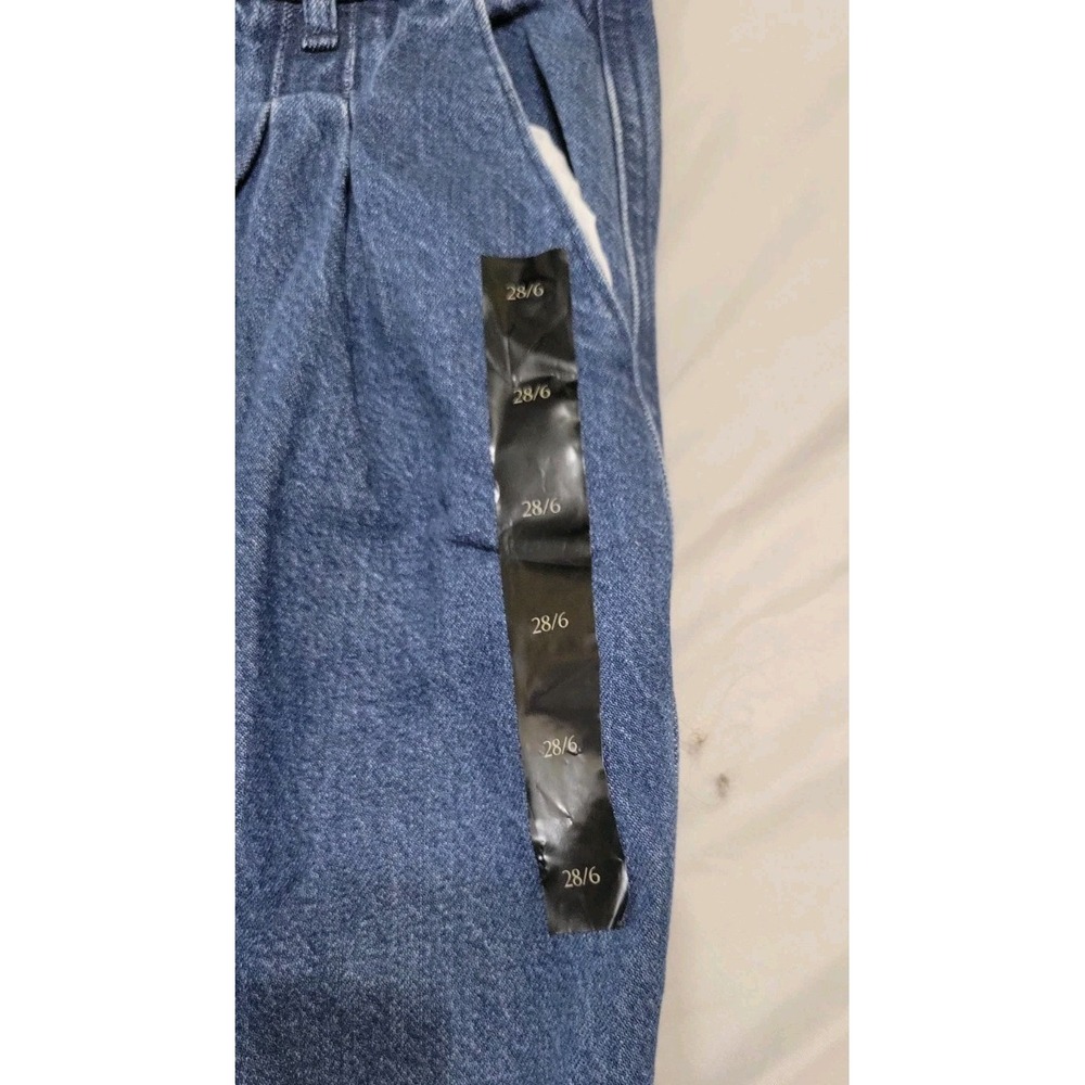 Banana Republic Women's Size 28 High-Rise Wide Leg Pleated Jeans Medium Wash - Picture 6 of 16